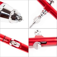 Dual Action Airbrush Kit with 0.2mm 0.3mm 0.5mm Nozzles, Air Hose & Quick Cou…