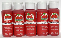 Acrylic Paint 25 Bottle Lot Set Red Black Bright Blue Ivy Green Gold 50 total oz