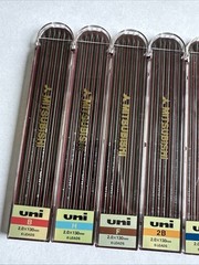 Uni Mitsubishi Field Replacement Pencil Lead Refill 2.0mm x 130mm 6 Leads New