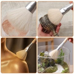 Gilding Brush Set, 7 Pcs Goat Hair Blend Mop Brush Set with Color Palette for…