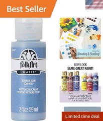 Versatile FolkArt Blue Echo Acrylic Paint – 2 Oz for Easy Cleanup and Creativity