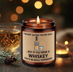 Whiskey & Cedarwood 100% Natural Soy Wax Candle – NIB, NEW