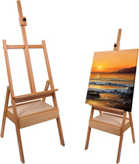 Beech Wood Easel, 75″ Adjustable Height Art Easel with Storage Drawer & Shelf US