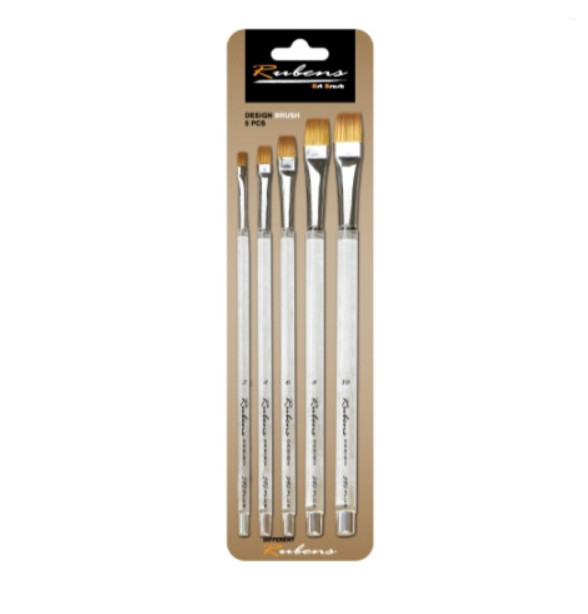 Rubens Artist Design Flat 590 Plus 1Set (5ea Brushes)