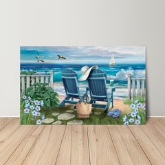 Briarwood Lane Summer Canvas Art 24×16 Seaside Escape For Summer Large Canvas