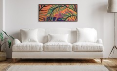 Kate And Laurel Sylvie Blank Framed Canvas Wall Art 18X40 Brown Modern Empty
