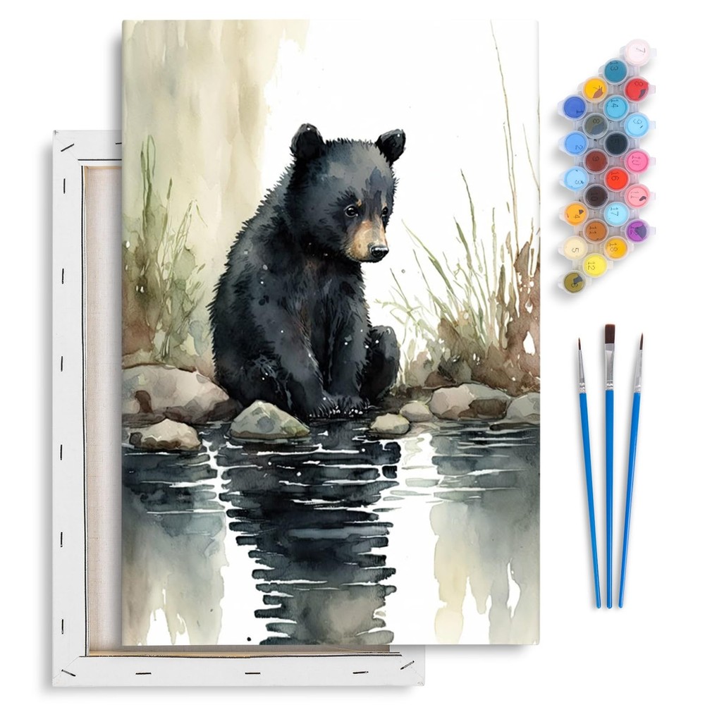 Framed Paint by Numbers Kit for Adults Beginners DIY Wall Decor 8×12 Inch