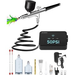 Professional Airbrush Kit with Compressor High Precision 0.2 0.3 0.5mm Nozzles