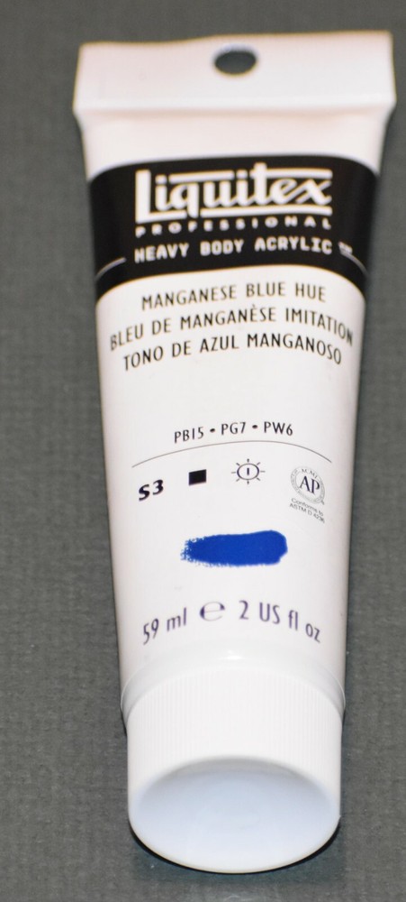 MANGANESE BLUE HUE – Liquitex Heavy Body Acrylic Paint 2 oz (59 ml) Tube – NEW