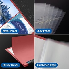 Art Portfolios 11″x17″ Large Portfolio Folder with 30 Pockets & Black Inner S…