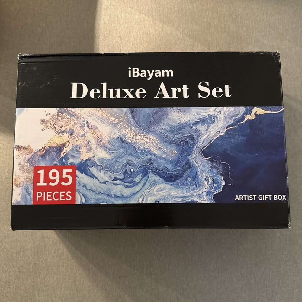 iBayam Deluxe Art Set, 195-Pack Artist Gift Box, Arts and Crafts Drawing Paintin
