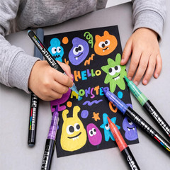 192 Color Acrylic Paint Markers, Soft Brush Tips Pens,For Art Creation,Glass,Cer