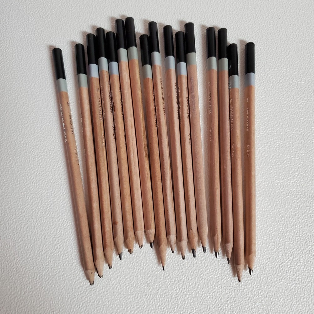 Daler Rowney Simply Sketching Pencils Art Loose Lot of 16 From An Estate