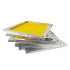 6 Pcs Screen Frames w Yellow 230 Mesh (100T) for Screen Printing Press 8″x10″