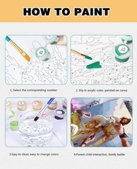 Jesus Paint by Numbers for Adults – Christian Paint by Numbers Kits on Canvas fo