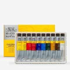 Winsor Newton Galeria Acrylic Paint, 10 x 20ml 0.7–oz Tube Paint Set