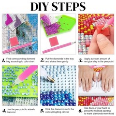Flower Diamond Art Kits for Adults Beginners, 5D DIY Cityscape Diamond Painting