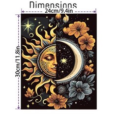 Celestial Body Paint by Numbers Kit for Adults Beginner DIY Oil Art 16x20in