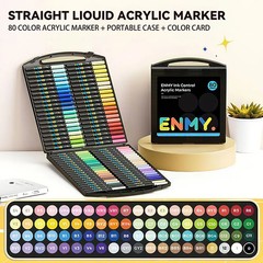 ENMY Acrylic Paint Markers Pen 80 Colors Soft Head Direct Liquid Art Supplies