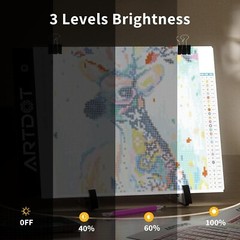 A4 LED Light Pad for Diamond Painting USB Powered Adjustable Brightness