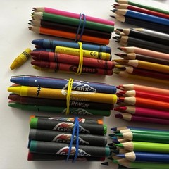 Bundle of Colored Pencils Prang, Liquid Mark, Grafix & Crayola Please Read Desc