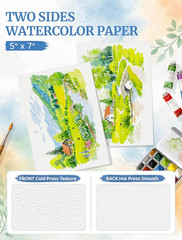 84 Sheets Watercolor Paper 5X7, 110 LB/230 GSM Water Color Paper 5 X 7, Cold Pre
