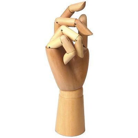 Jakar Wooden Manikin Hand – 12″ ( Adult ) Life-Size Artists / Shop Manikin