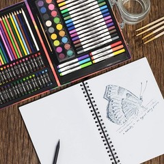 132-Piece Art Set, Deluxe Professional Color Set, Art Kit for Kids and Adult,…