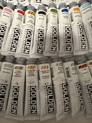 LOT OF 50 GOLDEN Acrylic Artist Colors Paints 2fl oz Tubes *NEW *FREE SHIPPING!