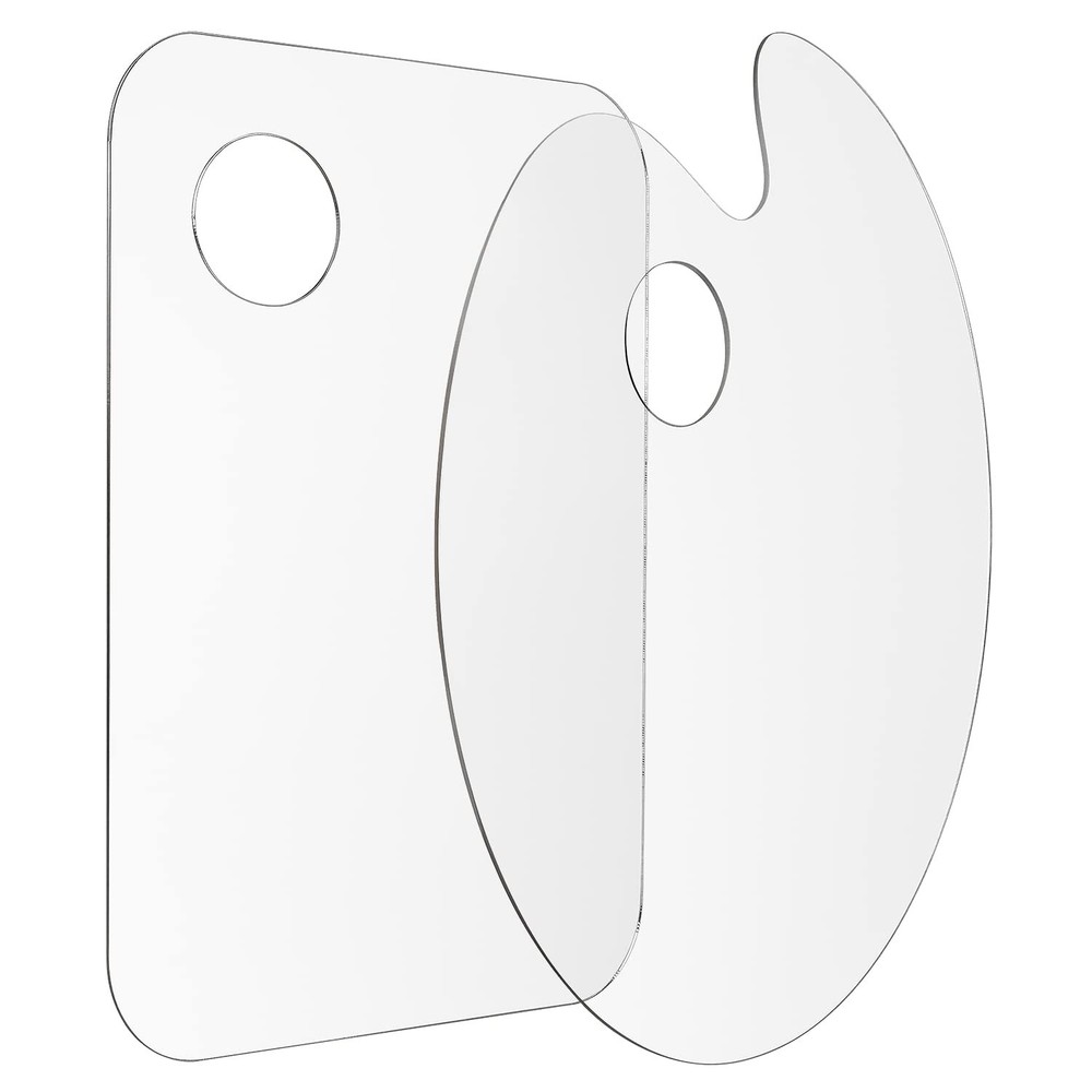 Tamaki 2 Pack 11.8 x 7.9 Inch Acrylic Paint Palette x inch, Clear