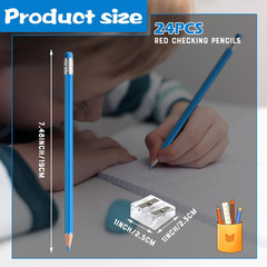 New Light Blue Erasable Colored Pencils 24 Pack Pre Sharpened Fast Shipping