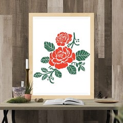 12 PCS Rose Flower Stencils – 7.8 X Inch Reusable for