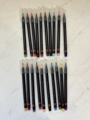 Akashiya Sai Watercolor Brush Pen Set 20 New Calligraphy Draw Art Illustration