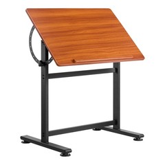 Uimoso Drafting Table Adjustable 0°–90° Tilt Wooden Drawing Desk with H-Frame