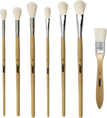 Gilding Brush Set,7 PCS Professional Goat Hair Blend Mop Brush Set for Acrylic