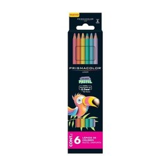 6-Count Pastel Colored Pencils Set Junior 4.0mm Brilliant Colors for Kids Art