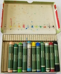Oil Pastels Pasteloil Non-Toxic No. 12 “L” Oversize sticks Japan A10