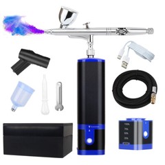 Cordless Airbrush with 2 Battery, 32PSI Portable Airbrush Kit with Compressor