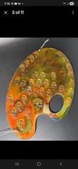 Artists Paint Pallette (Supply Tools Crafts Materials) Wall Decor Art HANDMADE