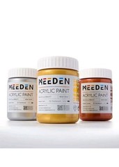 MEEDN Metallic Acrylic Paint Set: Gold Silver Copper Paint 3 Colors x 300ml