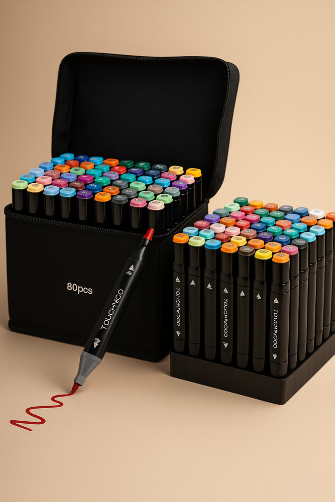 80 Colors Art Markers Pens, Dual Tips Alcohol Markers Permanent Sketch Markers