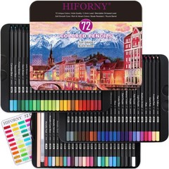 75 Pack Premium Black Edition Colored Pencils for Adults Coloring – 72 Colori…