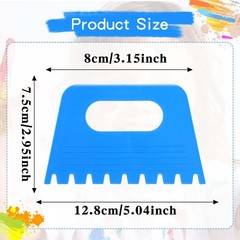 Plastic Paint Scraper Tool, 12.8 x 8 x 0.2 cm, Red, Yellow, Blue, and Green