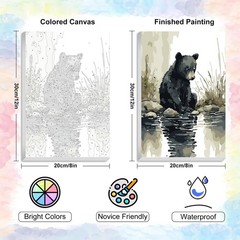 Framed Paint by Numbers Kit for Adults Beginners DIY Wall Decor 8×12 Inch