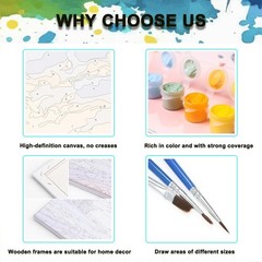 Flower Paint by Numbers Kit for Adults Beginner, Adult Paint by Number Kits on