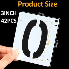 42 PCS Letter Stencils for Painting, Spray Paint Stencil, 3 Inch, White
