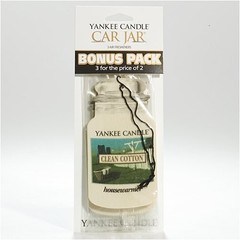 Yankee Candle Paper Car Jar, Clean Cotton 1 Count (Pack of 3), 3packs Cj