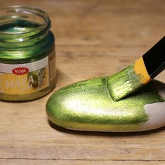 Maya Gold Metallic Acrylic Paint 1.52 Fl Oz Versatile Crafting Colors