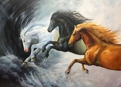 Horses DIY Full Round Drill 30x40cm Diamond Painting