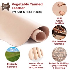 Vegetable Tanned Leather Cowhide 10-12 SQ FT 5-6 oz 2.4mm Grade AB 2-2